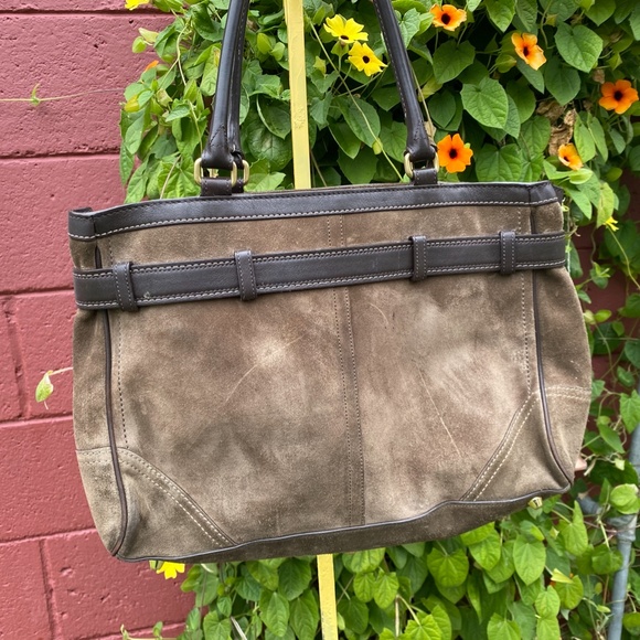 Coach brown suede tote bag, - Picture 4 of 12
